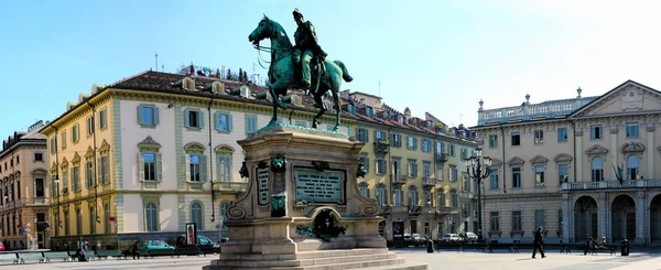 Turin, Piazza Carlo Emanuele II — Stock Photo, Image