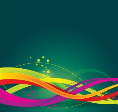 Colorful wave abstract background clipart