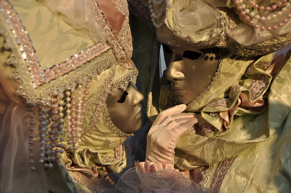 Venezian masks in love — Stock Photo, Image
