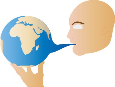 World in hand clipart