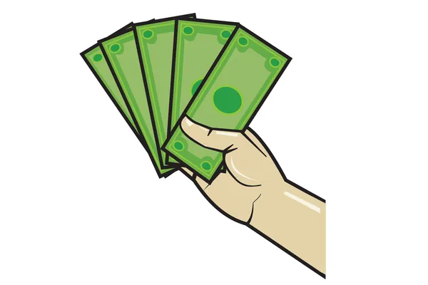 Χρήματα στο χέρι — Διανυσματικό Αρχείο