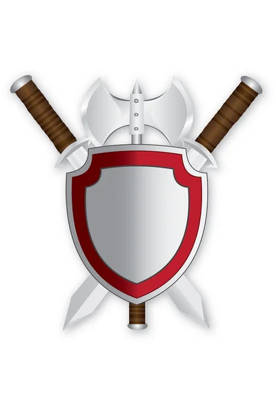 Escudos, espadas e machados Vetores De Stock Royalty-Free