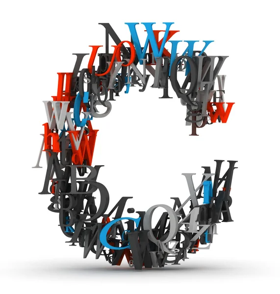 Letter c, alfabet van brieven — Stockfoto