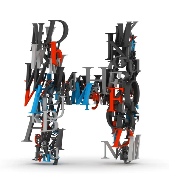 Brief h, alfabet van brieven — Stockfoto