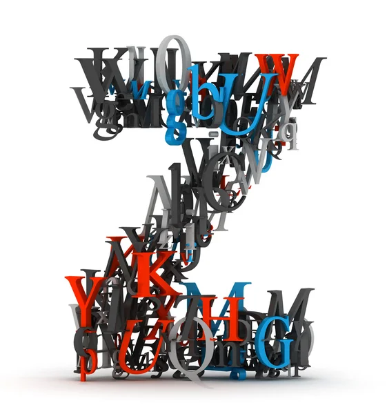 Letter Z, alphabet from letters — Stock Photo, Image