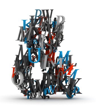 ampersand işareti yapılmış 3D harfler
