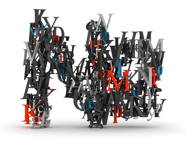 Hekje gemaakt van 3D-letters — Stockfoto