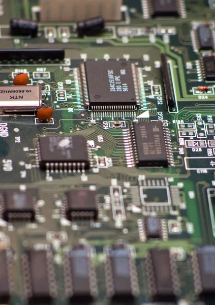 Chip no computador de bordo — Fotografia de Stock