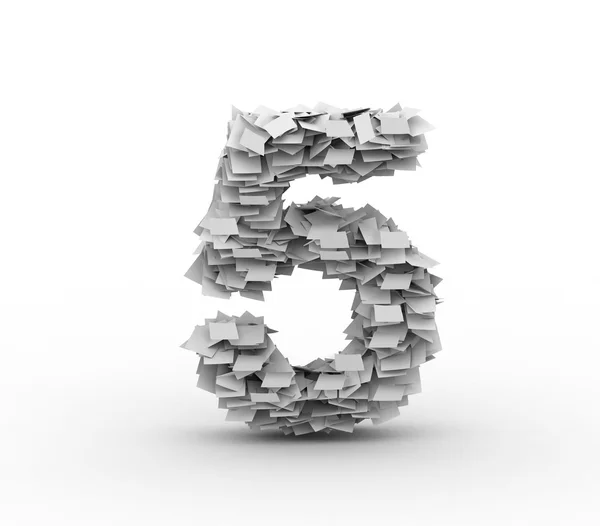 Big pile of paper,.number 5 — Stock Photo, Image