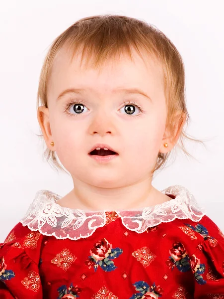 Schattige baby spelen close-up — Stockfoto