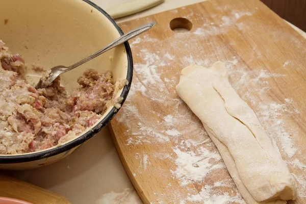 Cooking dumplings — Stock Photo, Image