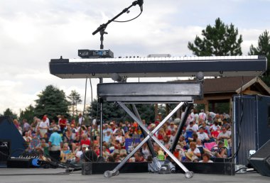 Crowd at an outdoor concert clipart