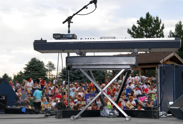 Crowd at an outdoor concert — Stock Photo, Image