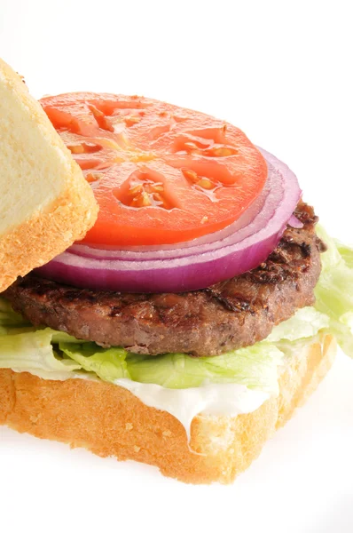 Home cooked hamburger — Stock Photo, Image