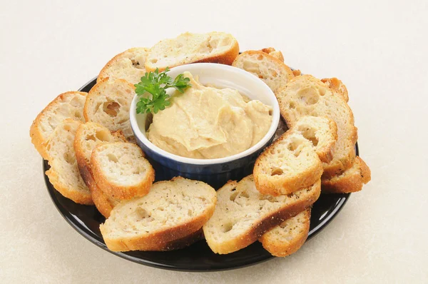 Hummus snack plate — Stock Photo, Image