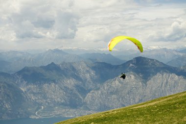 Paragliding on Mount Baldo clipart