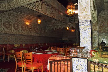 Moroccan restaurant, Marrakech clipart