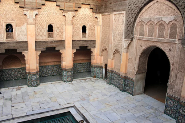 Ali Ben Youssef Madrassa em Marrakech, Marrocos — Fotografia de Stock