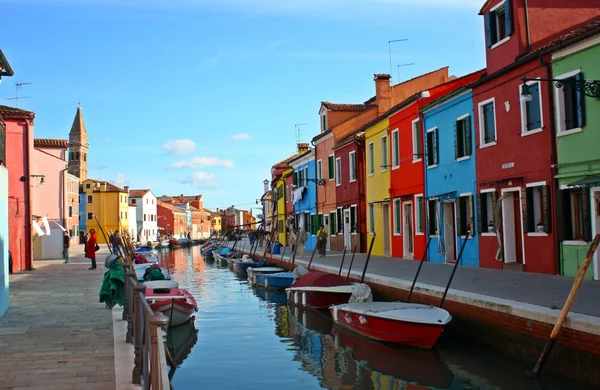 De kleuren van burano, Venetië — Stockfoto