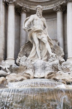 Statue of the Trevi Fountain clipart