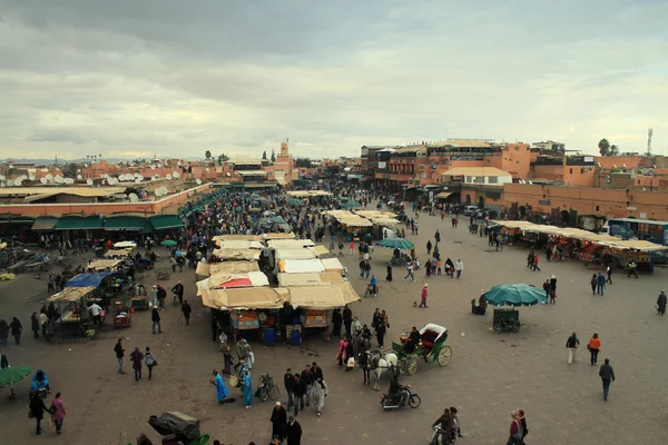 Plaza Jemaa El Fna en Marrakech, Marruecos —  Fotos de Stock
