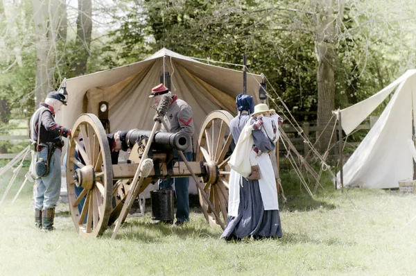 Camp d'artillerie de guerre civile américaine — Photo