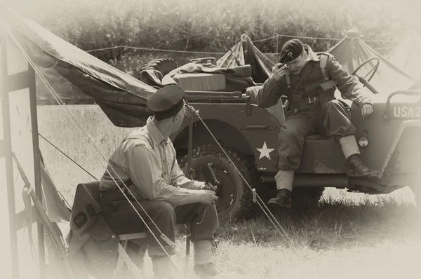 Britská armáda WW2 tented tábora — Stock fotografie