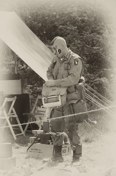 Ww2 amerikanischer Soldat aus der Luft — Stockfoto