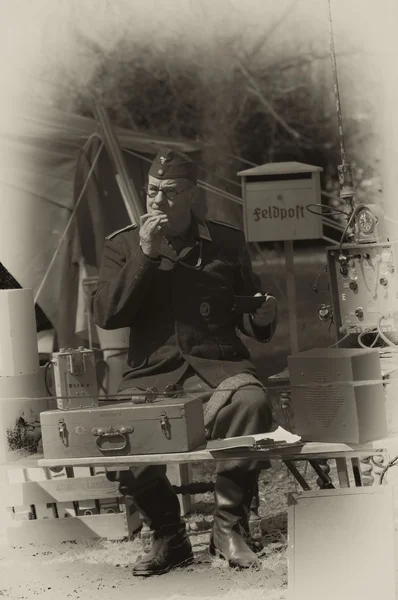 WW2 niemiecki żołnierz — Zdjęcie stockowe