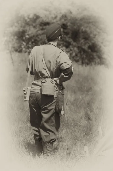 Soldat allemand de la Seconde Guerre mondiale — Photo
