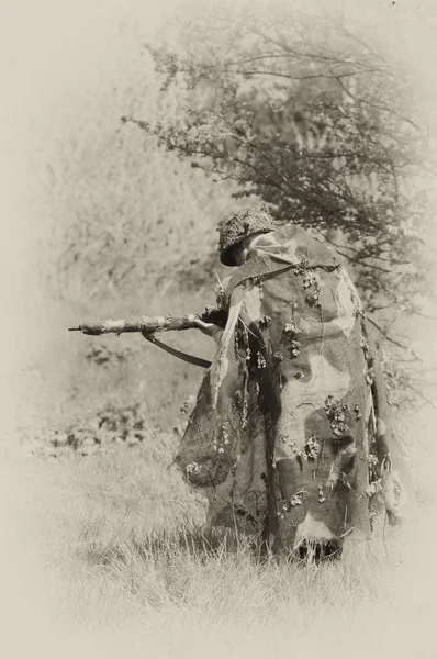 WW2 oss armén sniper — Stockfoto