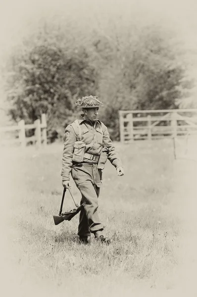 Britský voják WW2 — Stock fotografie