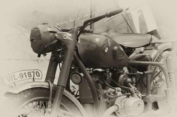 WW2 British military dispatch riders bike — Stock Photo, Image