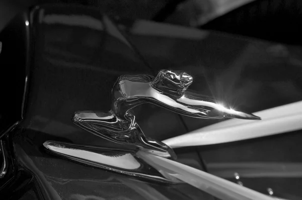 クロム車のフードの装飾 — ストック写真