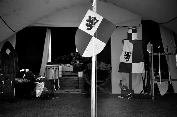 中世纪的骑士帐篷 — 图库照片