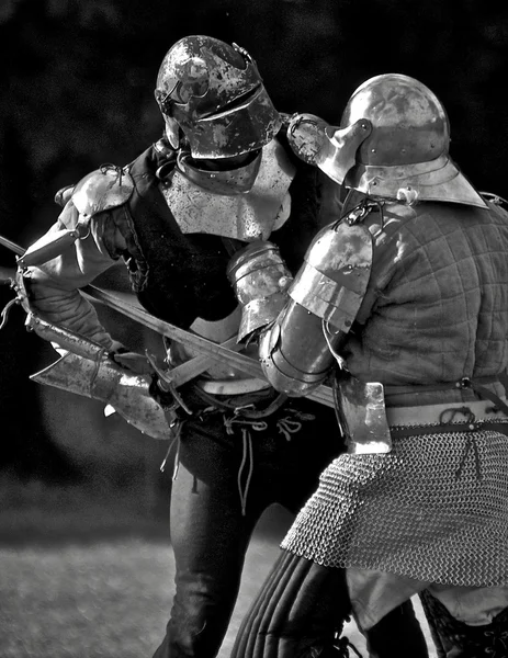 Cavaleiros combatentes — Fotografia de Stock