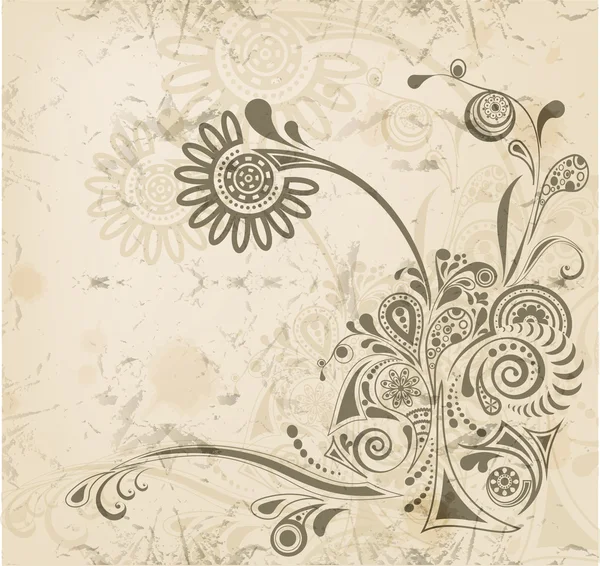 Fond floral vintage abstrait — Image vectorielle