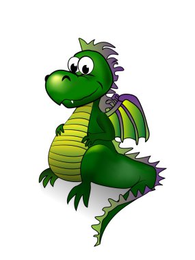 Fairy tale dragon illustration. clipart