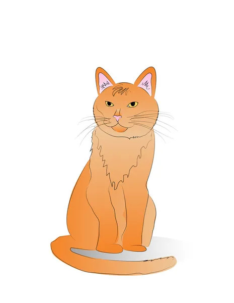 stock vector Orange Cat Vector Illustration