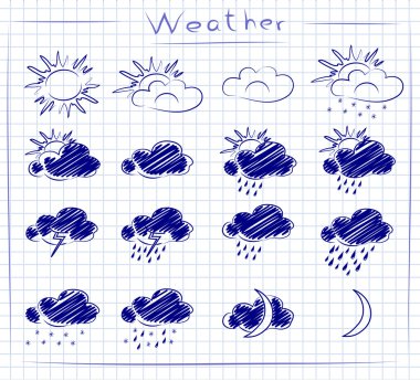 Icons - weather set clipart