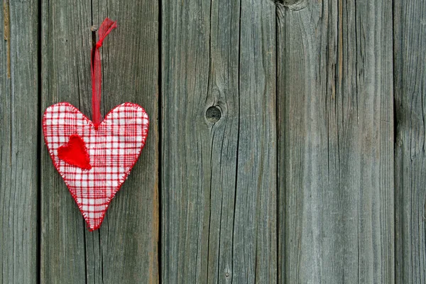 Hand-stitched heart — Stock Photo, Image