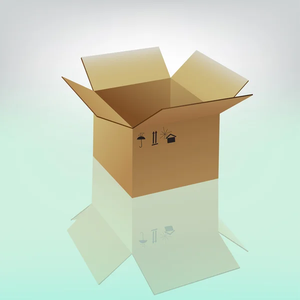 Boîte ouverte — Image vectorielle