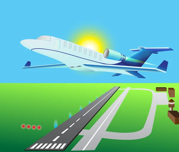 Jet uçağı business sınıf — Stok Vektör