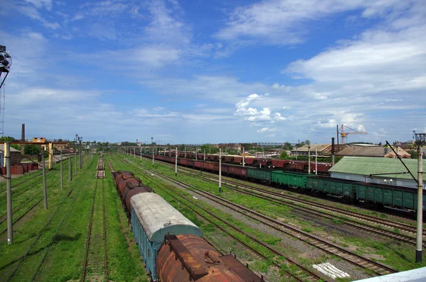 Velhos carris ferroviários — Fotografia de Stock