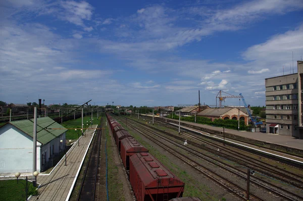 Estação ferroviária de carga — Fotografia de Stock