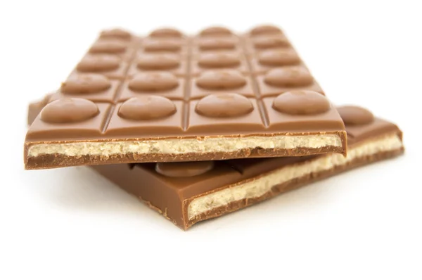 Caramelo relleno de chocolate toffee aislado sobre fondo blanco —  Fotos de Stock