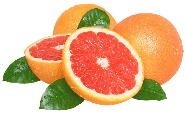 Grapefruity, samostatný — Stock fotografie