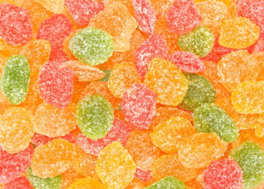 portre renkli şeker serpin.