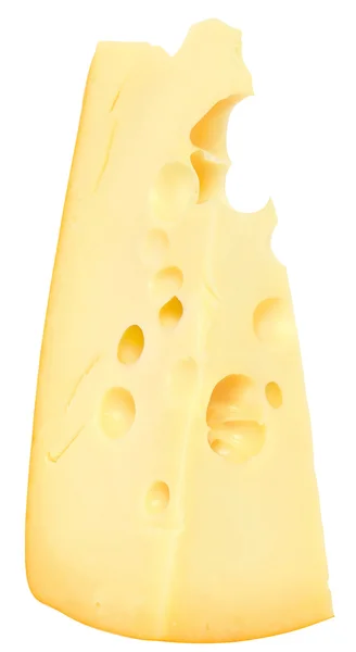 Block cheese close up isolated — Stock Photo, Image
