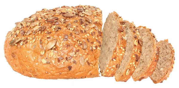 Szeletelt kenyér elszigetelt. — Stock Fotó